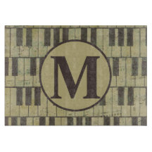 Vintage Piano Nycklar Pianist Monogram Piano-spela