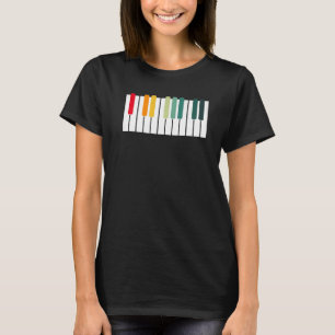Vintage Piano Pianist Music Tangentbord Musician u T Shirt