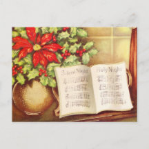 Vintage Piano, Silent Night Pointsettia jul