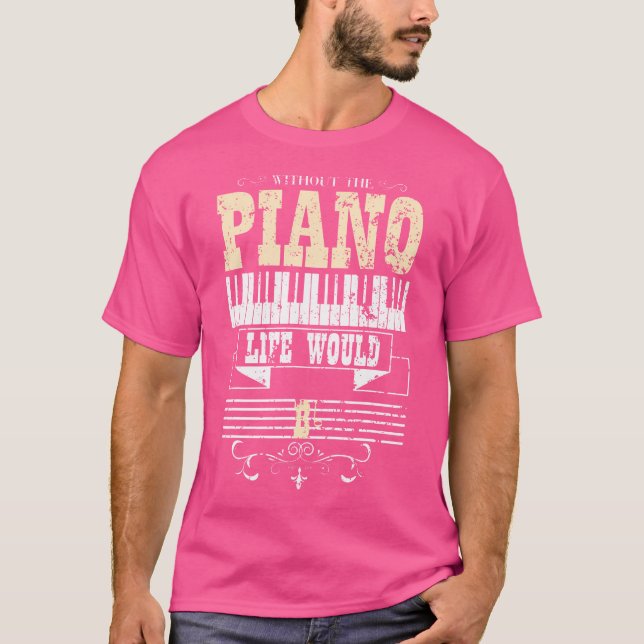 Vintage Piano T Shirt (Framsida)