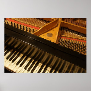 Vintage Piano Tangentbord Painting Poster