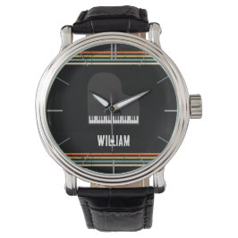 Vintage Piano Tangentbord Personlig Musician's Armbandsur