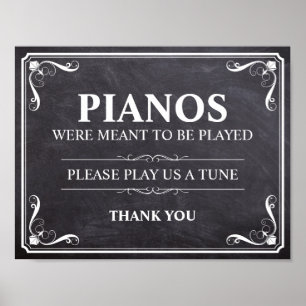 Vintage Pianos var tänkt att spelas upp Poster