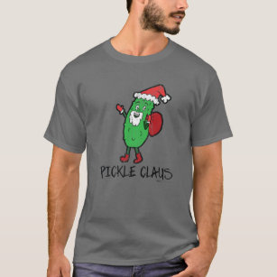 Vintage Pickle Claus-Fåniget i Santa Hat T Shirt