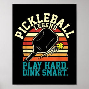 Vintage pickleball retro linjer minimal klassiker poster