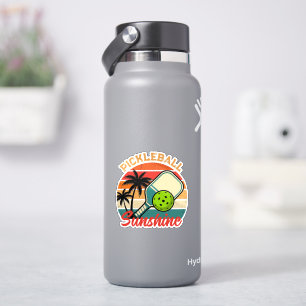 Vintage Pickleball Sunshine Klubb Retro Paddle Klistermärken