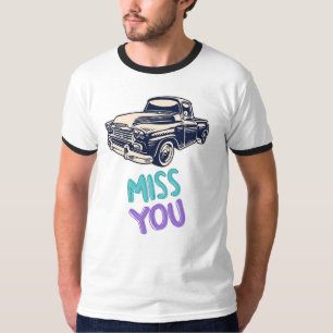Vintage Pickup Truck Saknar Dig Lång Distans T Shirt