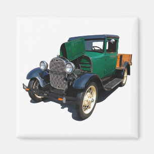 vintage pickupa lastbil magnet