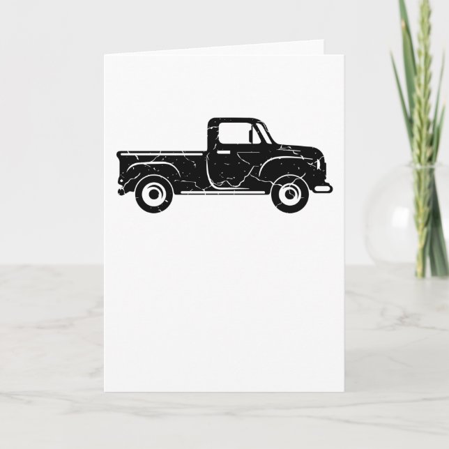 VINTAGE PICKUPARE LASTBIL Gammal Pickupare Lastbil Kort (Framsida)