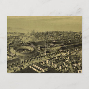 Vintage Pictorial Karta i Altoona PA (1895) Vykort