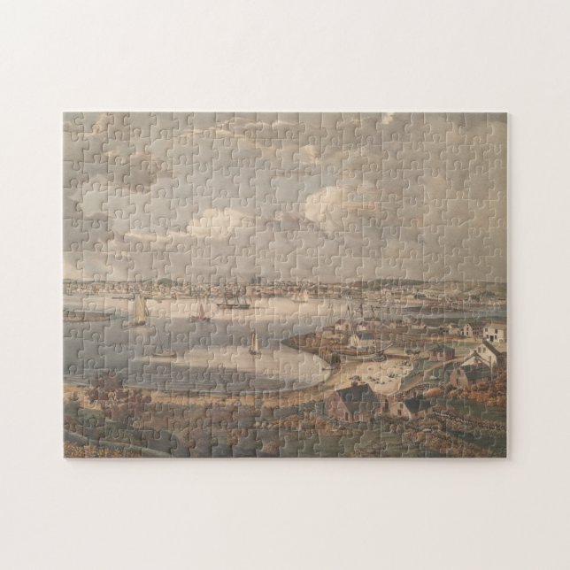 Vintage Pictorial Karta i Gloucester MORSA (1836) Pussel (Horisontell)