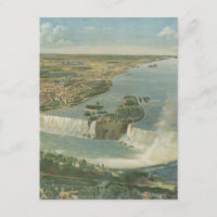 Vintage Pictorial Karta i Niagara Falls NY (1893)