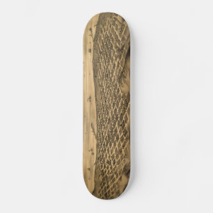 Vintage Pictorial Karta i San Diego (1876) Skateboard Bräda 19,5 Cm