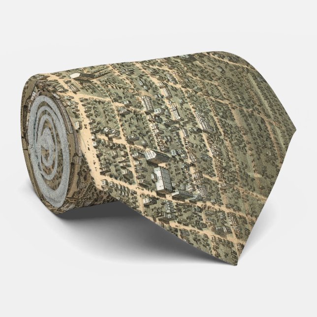 Vintage Pictorial Karta of Chicago (1868) Slips (Rullad)