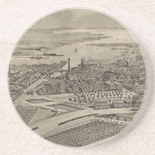 Vintage Pictorial Karta of Providence RI (1896) Underlägg