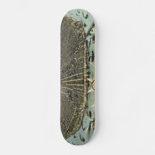 Vintage Pictorial Karta of St. Louis (1896) Skateboard Bräda 20 Cm