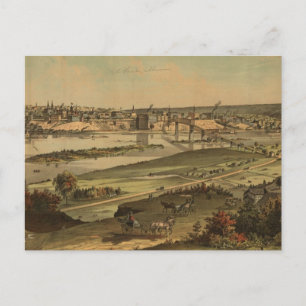 Vintage Pictorial Karta of St. Paul Minnesota (187 Vykort