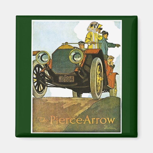 Vintage Pierce-Arrow Advertisement Magnet (Framsidan)