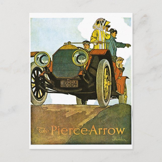 Vintage Pierce-Arrow Advertisement Vykort (Framsida)