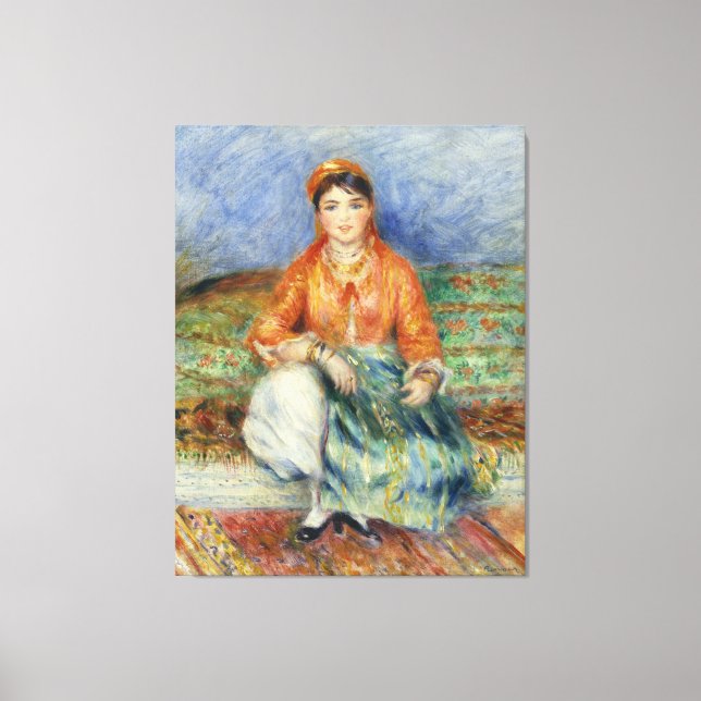Vintage Pierre Auguste Renoir Algerian Girl Canvastryck (Framsida)