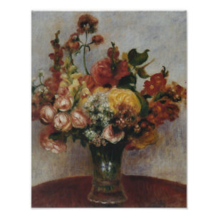 Vintage Pierre Auguste Renoir Flowers i Vas Fototryck