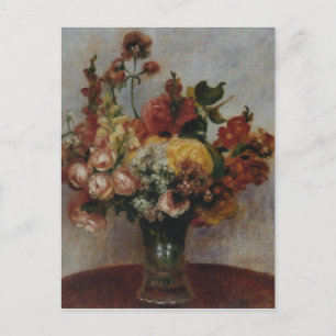 Vintage Pierre Auguste Renoir Flowers i Vas Vykort