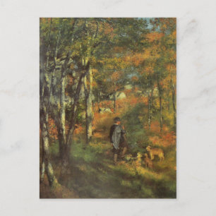 Vintage Pierre Auguste Renoir Hunting in Fores Vykort