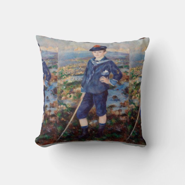 Vintage Pierre Auguste Renoir Sailor Boy Kudde (Framsida)