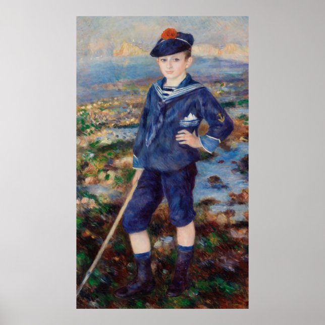 Vintage Pierre Auguste Renoir Sailor Boy Poster (Framsidan)