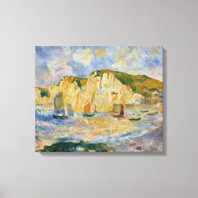 Vintage Pierre Auguste Renoir Sea och Cliffs Canvastryck (Framsida)