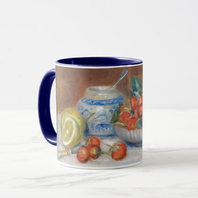 Vintage Pierre Auguste Renoir Strawbär Mugg (Framsida vänster)