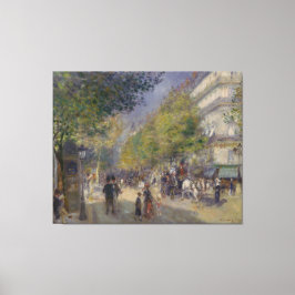 Vintage Pierre Auguste Renoir the Grands Boulevar Canvastryck