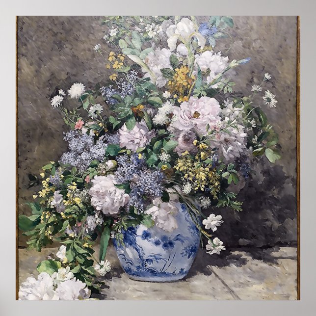 Vintage Pierre Auguste Renoir Vår Bouquet Poster (Framsidan)