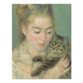 Vintage Pierre Auguste Renoir Woman med en katt