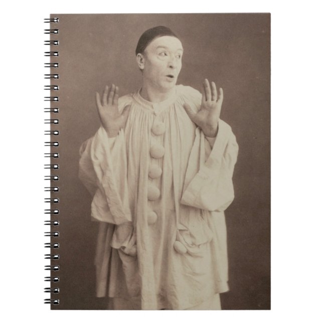 Vintage Pierrot Clown Anteckningsbok (Framsidan)
