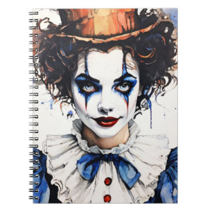 Vintage Pierrot Clown Anteckningsbok Dagbok