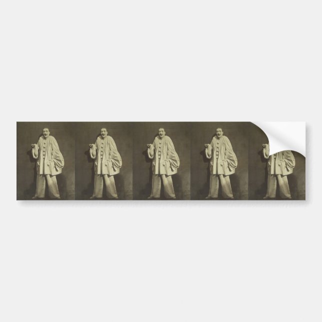 Vintage Pierrot Clown Bildekal (Framsidan)