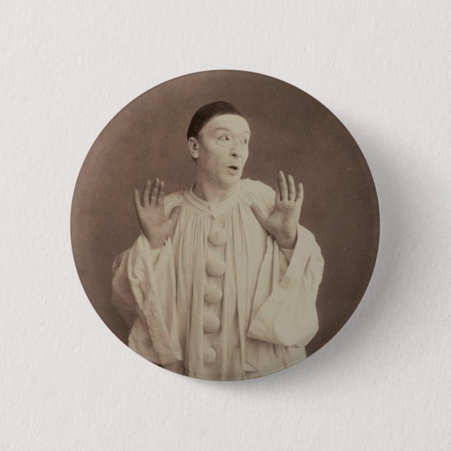 Vintage Pierrot Clown Knapp (Framsida)