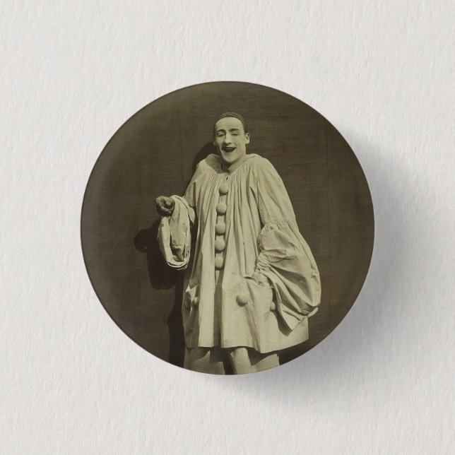 Vintage Pierrot Clown Knapp (Framsida)