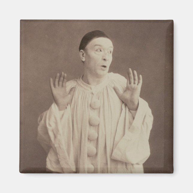 Vintage Pierrot Clown Magnet (Framsidan)
