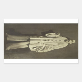 Vintage Pierrot Clown Rektangulärt Klistermärke