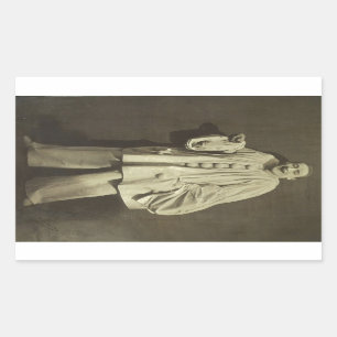 Vintage Pierrot Clown Rektangulärt Klistermärke