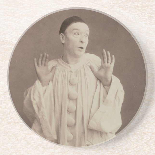 Vintage Pierrot Clown Underlägg (Framsidan)