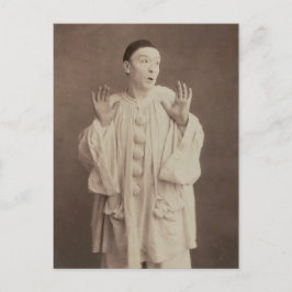 Vintage Pierrot Clown Vykort