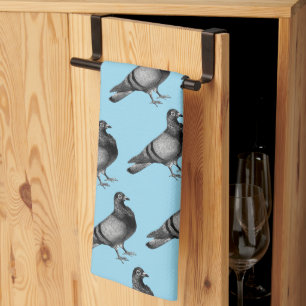 Vintage Pigeon-presenter Tea Towel Kökshandduk