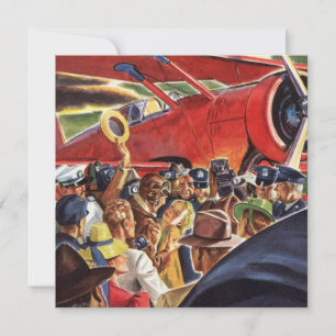 Vintage Pilot med ett enda flygplan med stöd till