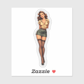 Vintage Pin-Up-Flick Sticker - 1940-Tals Stil Deka Klistermärken