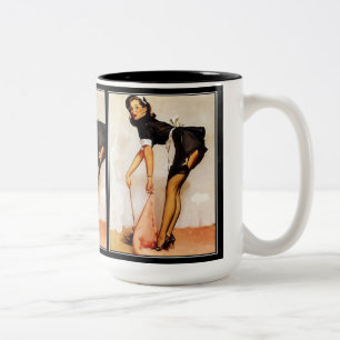 Vintage Pin-up Flicka Mugg