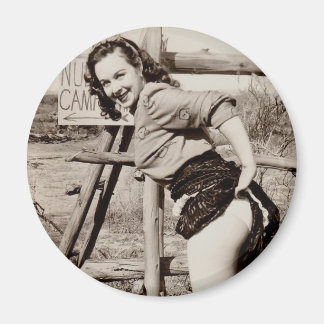Vintage Pin Up Girl Magnet