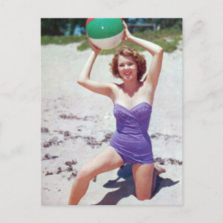 Vintage Pin Up Girl-vykort Vykort